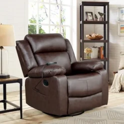 Kirkland's Home Faux Leather Heated Massage Recliner- Accent Chairs