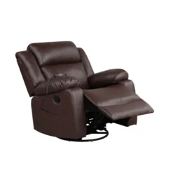 Kirkland's Home Faux Leather Heated Massage Recliner- Accent Chairs