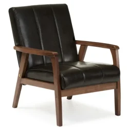 Kirkland's Home Faux Leather Kegan Accent Chair- Accent Chairs