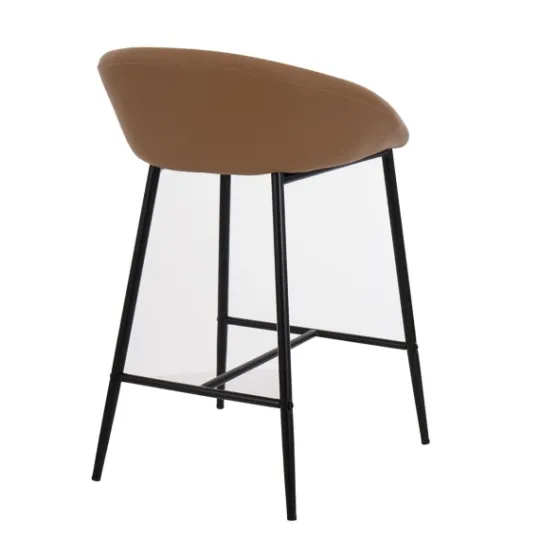 Kirkland's Home Faux Leather Low Counter Stools, Set Of 2- Bar Stools & Counter Height Stools
