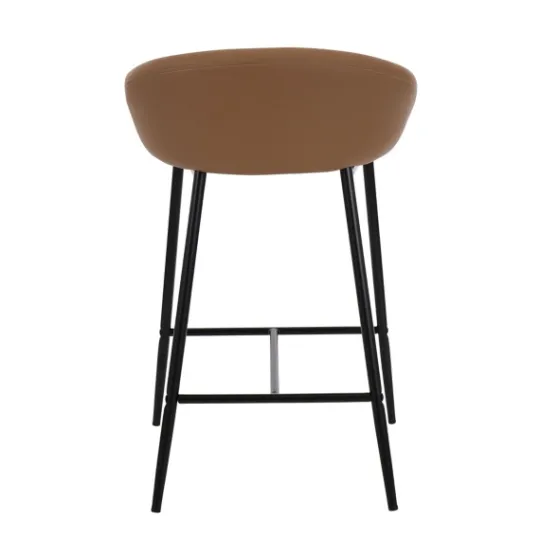 Kirkland's Home Faux Leather Low Counter Stools, Set Of 2- Bar Stools & Counter Height Stools