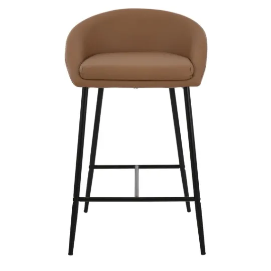 Kirkland's Home Faux Leather Low Counter Stools, Set Of 2- Bar Stools & Counter Height Stools