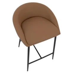 Kirkland's Home Faux Leather Low Counter Stools, Set Of 2- Bar Stools & Counter Height Stools