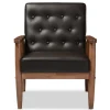 Kirkland's Home Faux Leather Mid-Century Modern Accent Chair- Accent Chairs