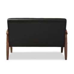 Kirkland's Home Faux Leather Modern 2-Seat Loveseat- Sofas & Loveseats