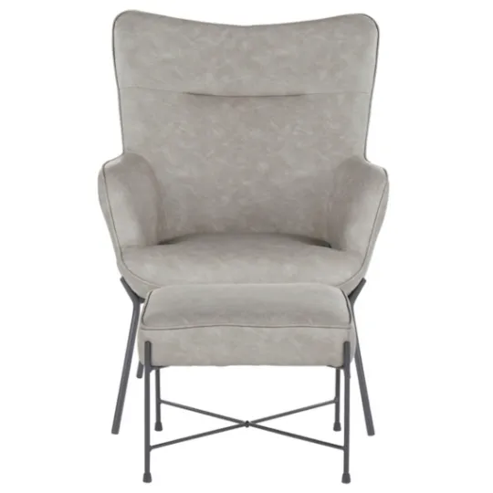 Kirkland's Home Faux Leather 2-Pc. Chair And Ottoman Set- Accent Chairs