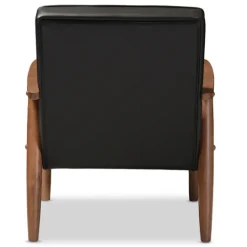 Kirkland's Home Faux Leather Sawyer Accent Chair- Accent Chairs