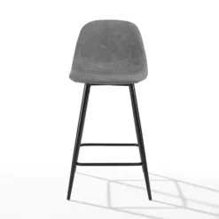 Kirkland's Home Faux Leather Slope Counter Stools, Set Of 2- Bar Stools & Counter Height Stools