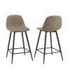 Kirkland's Home Faux Leather Slope Counter Stools, Set Of 2- Bar Stools & Counter Height Stools