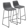Kirkland's Home Faux Leather Sloped Bar Stools, Set Of 2- Bar Stools & Counter Height Stools