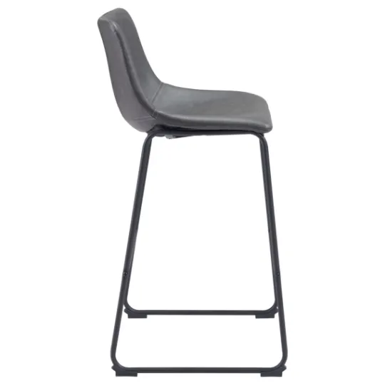 Kirkland's Home Faux Leather Sloped Bar Stools, Set Of 2- Bar Stools & Counter Height Stools