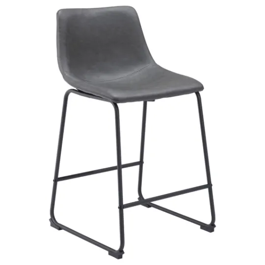 Kirkland's Home Faux Leather Sloped Counter Stools, Set Of 2- Bar Stools & Counter Height Stools