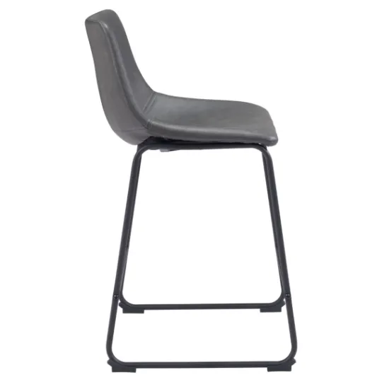 Kirkland's Home Faux Leather Sloped Counter Stools, Set Of 2- Bar Stools & Counter Height Stools