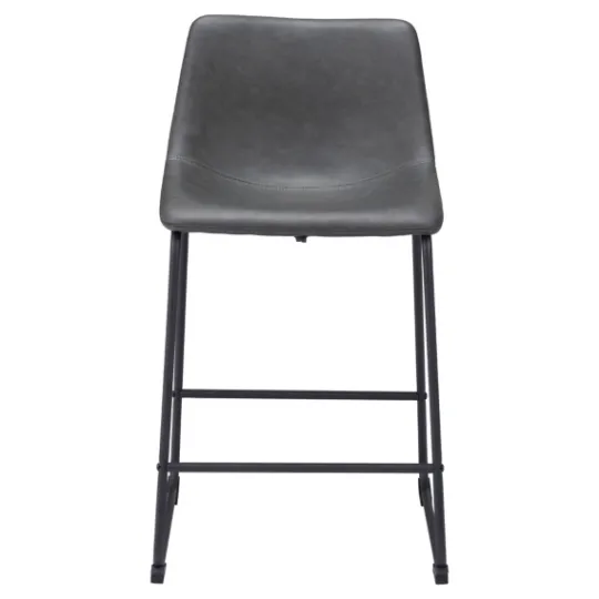 Kirkland's Home Faux Leather Sloped Counter Stools, Set Of 2- Bar Stools & Counter Height Stools