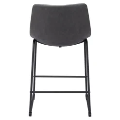 Kirkland's Home Faux Leather Sloped Counter Stools, Set Of 2- Bar Stools & Counter Height Stools