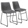 Kirkland's Home Faux Leather Sloped Dining Chairs, Set Of 2- Dining Chairs