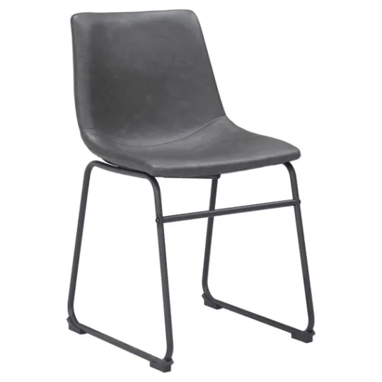 Kirkland's Home Faux Leather Sloped Dining Chairs, Set Of 2- Dining Chairs