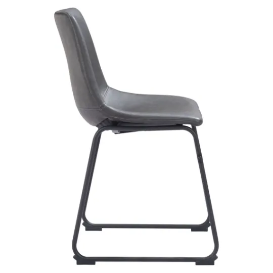 Kirkland's Home Faux Leather Sloped Dining Chairs, Set Of 2- Dining Chairs