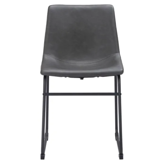 Kirkland's Home Faux Leather Sloped Dining Chairs, Set Of 2- Dining Chairs