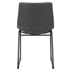 Kirkland's Home Faux Leather Sloped Dining Chairs, Set Of 2- Dining Chairs