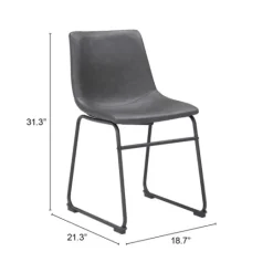 Kirkland's Home Faux Leather Sloped Dining Chairs, Set Of 2- Dining Chairs