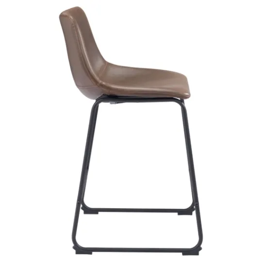 Kirkland's Home Faux Leather Sloped 2-Pc. Counter Stool Set- Bar Stools & Counter Height Stools