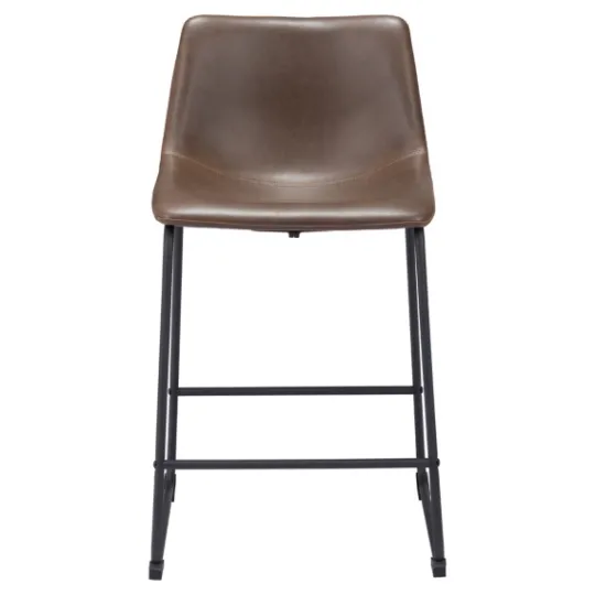 Kirkland's Home Faux Leather Sloped 2-Pc. Counter Stool Set- Bar Stools & Counter Height Stools