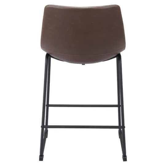 Kirkland's Home Faux Leather Sloped 2-Pc. Counter Stool Set- Bar Stools & Counter Height Stools