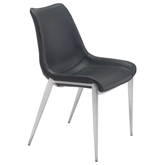 Kirkland's Home Faux Leather Stitch Dining Chairs, Set Of 2- Dining Chairs