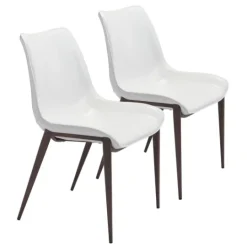 Kirkland's Home Faux Leather Stitch Dining Chairs, Set Of 2- Dining Chairs