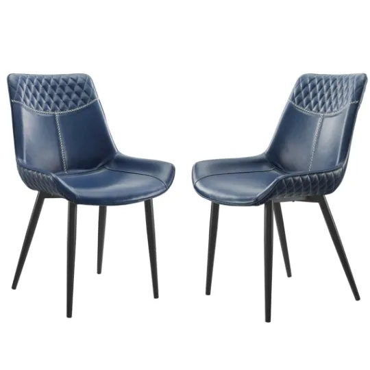 Kirkland's Home Faux Leather Stitched Chairs, Set Of 2- Dining Chairs