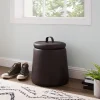 Kirkland's Home Faux Leather Top Handle Storage Ottoman- Benches & Ottomans