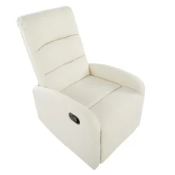 Kirkland's Home Faux Leather Upholstered Slim Recliner- Accent Chairs
