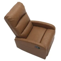 Kirkland's Home Faux Leather Upholstered Slim Recliner- Accent Chairs