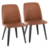Kirkland's Home Faux Leather Wood Dining Chairs, Set Of 2- Dining Chairs