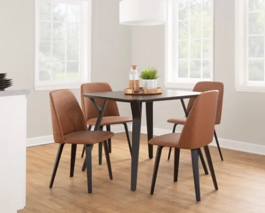 Kirkland's Home Faux Leather Wood Dining Chairs, Set Of 2- Dining Chairs