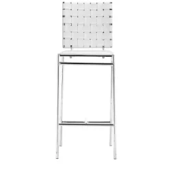 Kirkland's Home Faux Leather Woven Counter Stools, Set Of 2- Bar Stools & Counter Height Stools