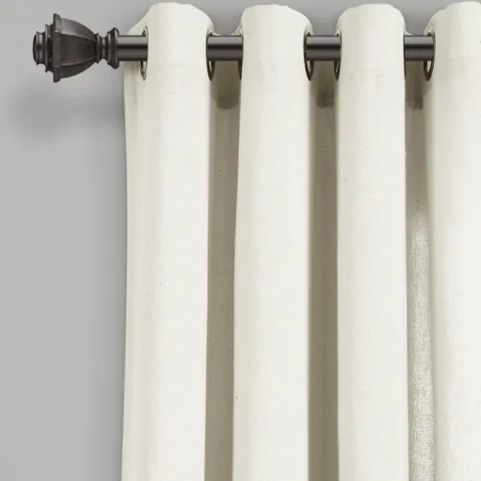 Kirkland's Home Faux Linen Curtain Panel Set, 84 In.- Curtains & Drapes