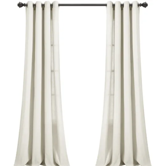 Kirkland's Home Faux Linen Curtain Panel Set, 84 In.- Curtains & Drapes