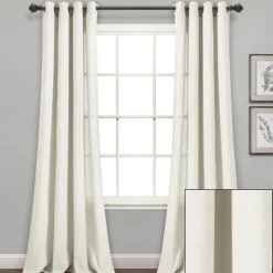 Kirkland's Home Faux Linen Curtain Panel Set, 84 In.- Curtains & Drapes