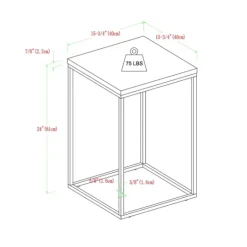 Kirkland's Home Faux Marble Open Frame Side Table- Accent & End Tables