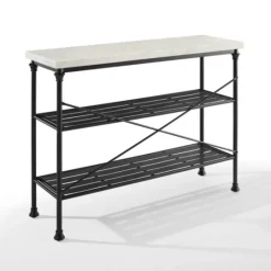 Kirkland's Home Faux Marble Top 3-Tier Melody Console Table- Console Tables