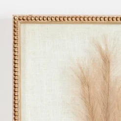 Kirkland's Home Faux Pampas Grass Beaded Frame Wall Plaque- Wall Plaques