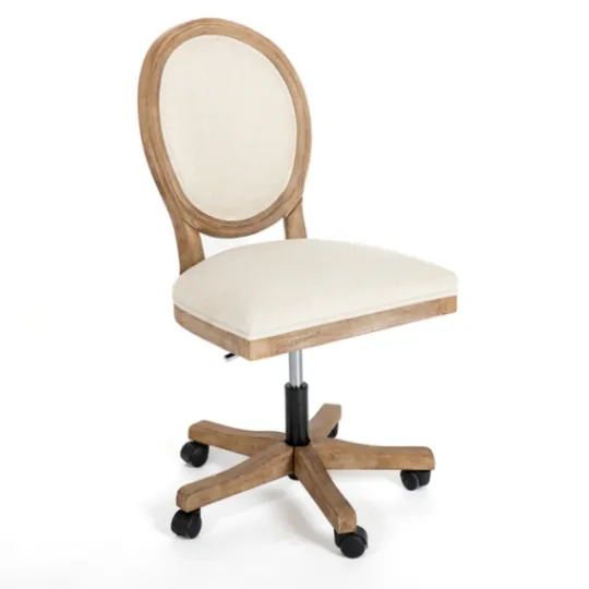 Kirkland's Home Felix Upholstered Swivel Office Chair- Office Furniture