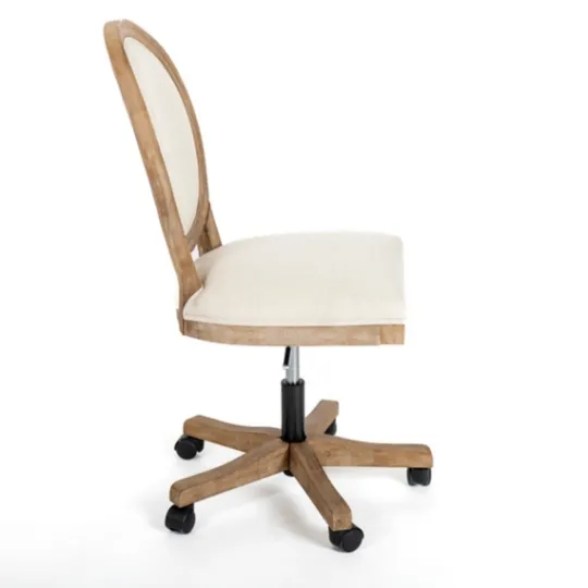 Kirkland's Home Felix Upholstered Swivel Office Chair- Office Furniture