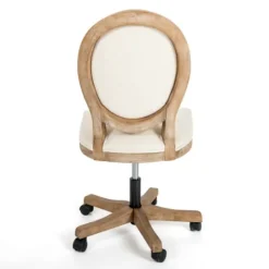 Kirkland's Home Felix Upholstered Swivel Office Chair- Office Furniture