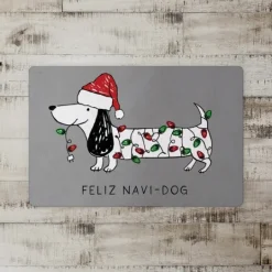 Kirkland's Home Feliz Navidog Christmas Kitchen Mat- Kitchen & Floor Mats