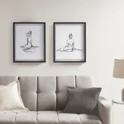 Kirkland's Home Feminine Figures Framed Art Prints, Set Of 2- Framed Art