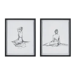 Kirkland's Home Feminine Figures Framed Art Prints, Set Of 2- Framed Art