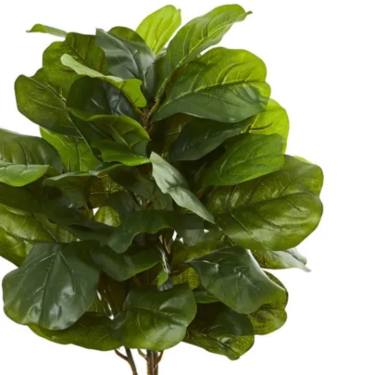 Kirkland's Home Fiddle Leaf Fig In White Tower Planter- Trees & Topiaries